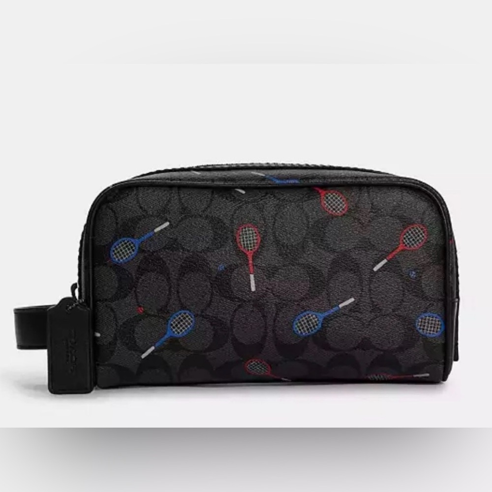 Coach Toiletry Bag with Tennis Print